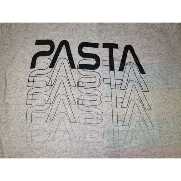 Pasta- Nasa Parody Graphic Short-Sleeve T-Shirt Size Large Heathered Grey - Picture 2 of 4